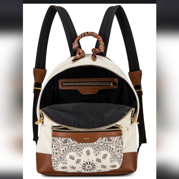 Amiri Canvas Bandana Backpack Color: Ivory & Brown *SOLD OUT* - Picture 5 of 5